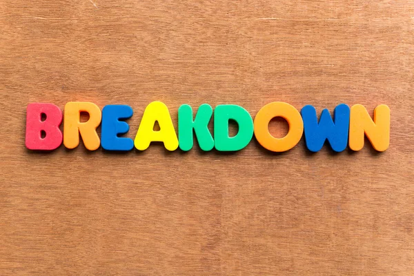 Breakdown useful business word — Stock Photo, Image