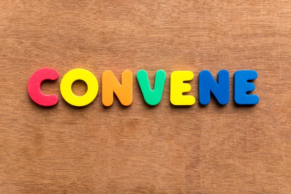 Convene useful business word — Stock Photo, Image