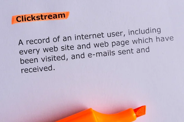 Palabra de negocio útil clickstream —  Fotos de Stock