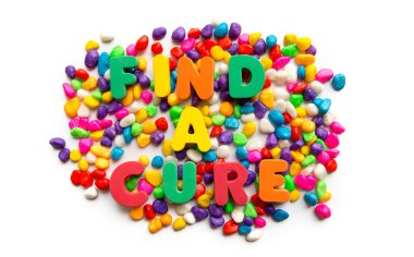 find a cure word in colorful stone useful business word