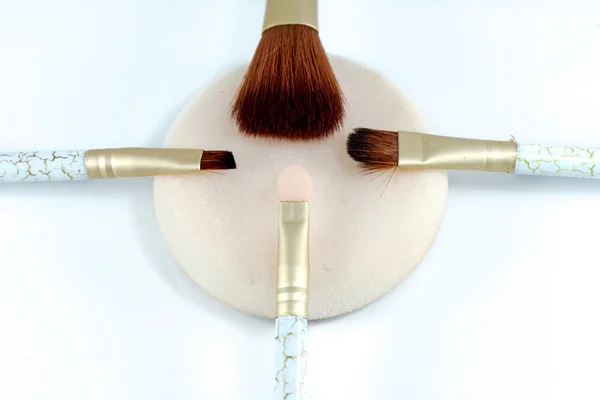 Makyaj fırçaları yararlı iş kelime — Stok fotoğraf