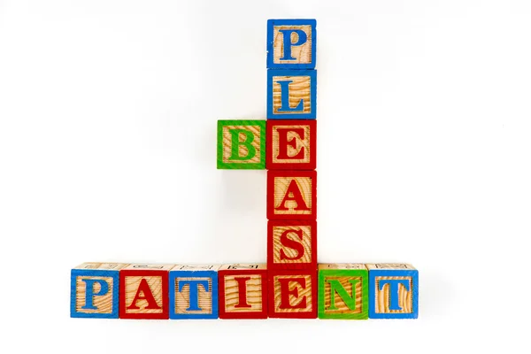 Please Be Patient useful business word — Stock Photo, Image