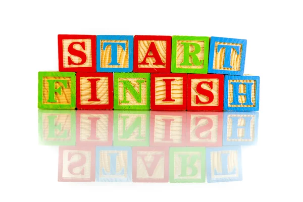 Start finish palabra útil de negocios —  Fotos de Stock