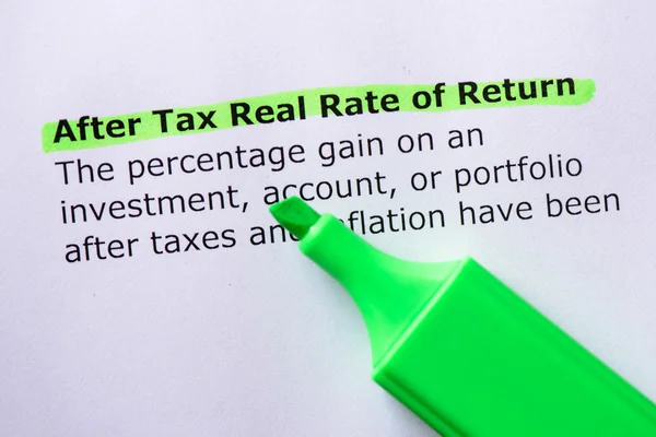 After Tax Real Rate of Return useful business word