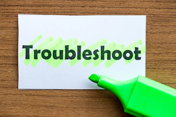 Troubleshoot useful business word — Stock Photo, Image