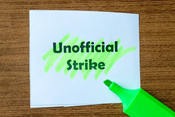 Unofficial strike useful business word — Stock Photo, Image