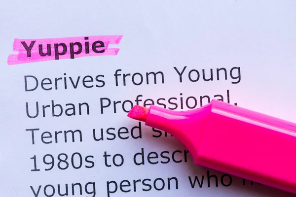 Yuppie useful business word — Stock Photo, Image