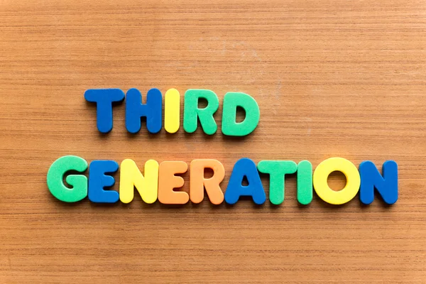 Troisième génération utile mot d'affaires — Photo