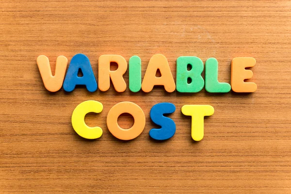 Variable costo útil palabra de negocios Imagen de stock
