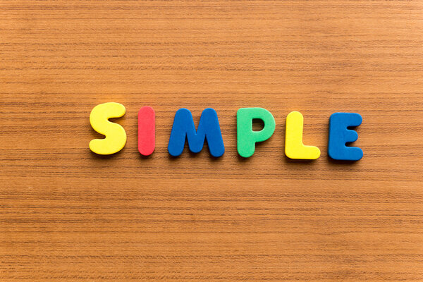 simple colorful word