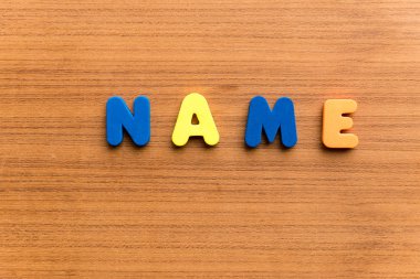 name  colorful word clipart