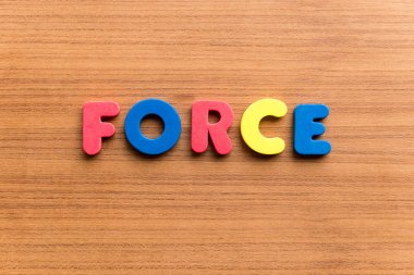 force colorful word clipart