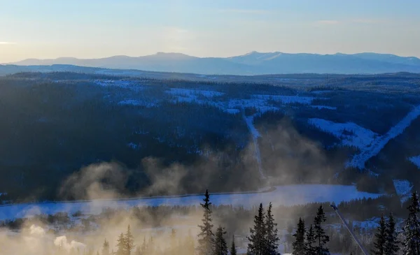 Skiën in erts Zweden — Stockfoto