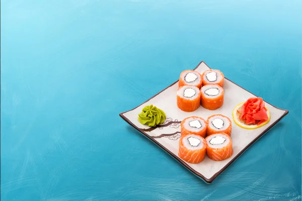 Sushi-Brötchen-Set Philadelphia — Stockfoto