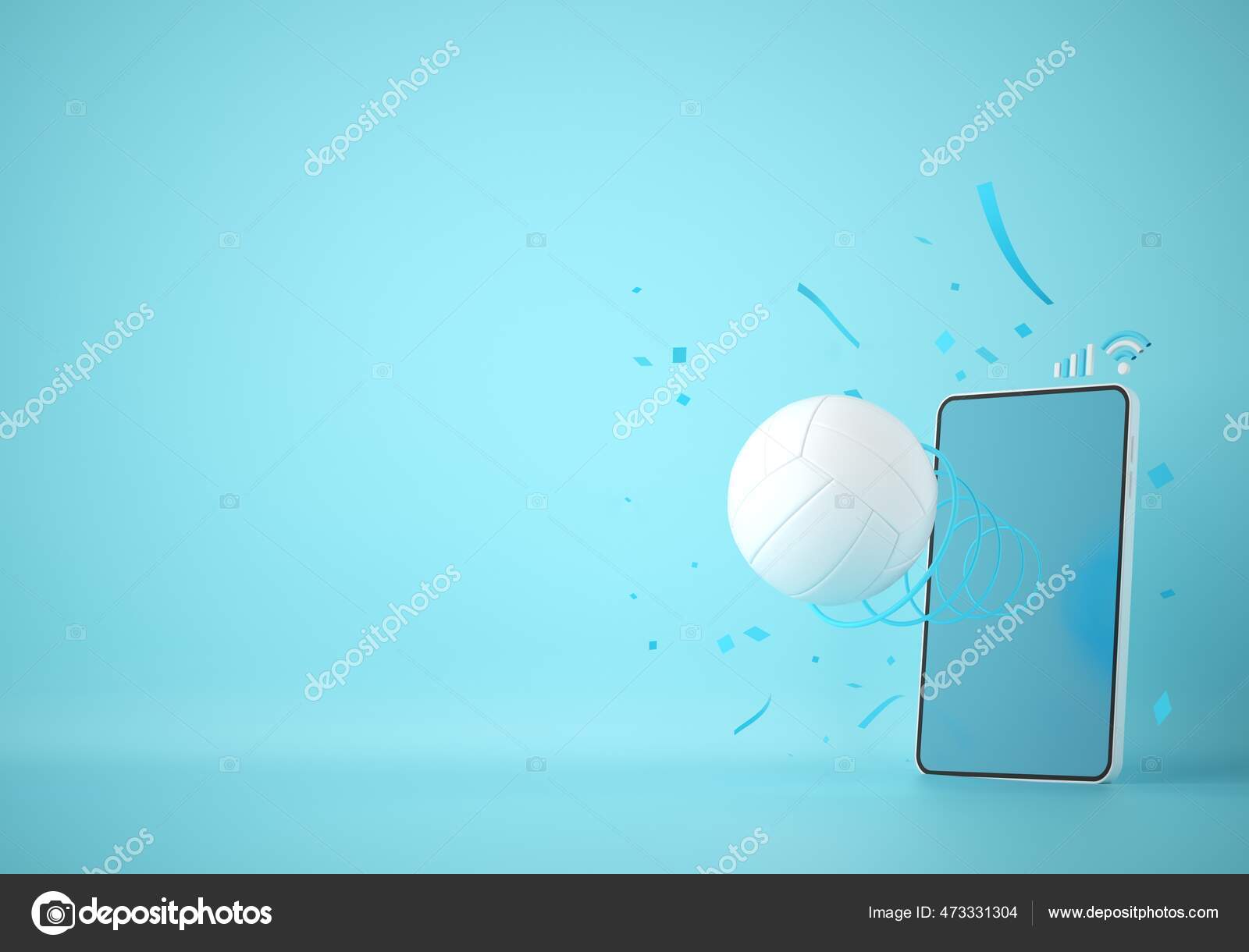 Volleyball Ball Object Smartphone Sport Application Online Volleyball Training Program Stock Photo by ©planktoncg@gmail 473331304