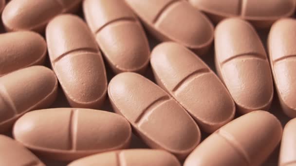 Pilules Orange Sur Table Gros Plan Rotation Vitamine Protection Contre — Video