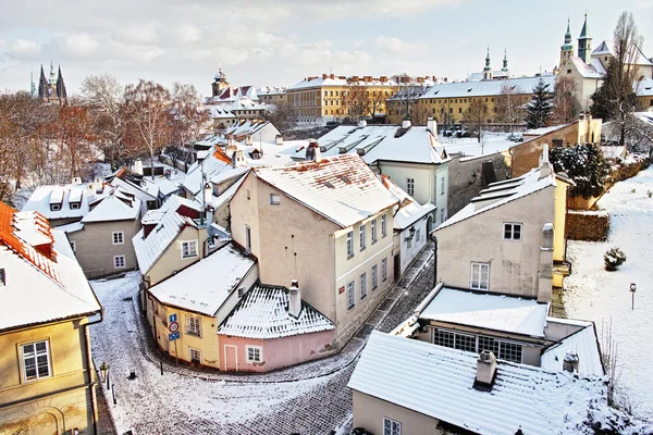 Novy Svet in Winter, Praga, República Checa — Fotografia de Stock