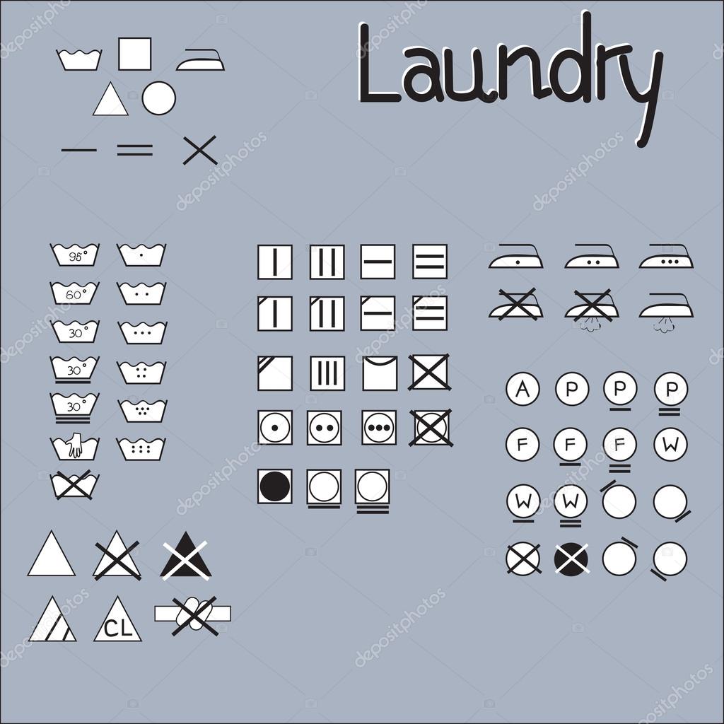 Tumble dry. Textile Care Symbols Stock Vector