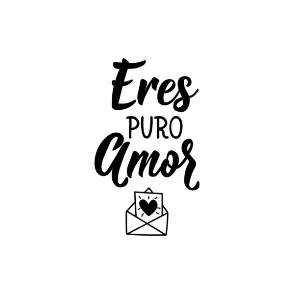 Eres Puro Amor Letras Traducción Del Español Eres Puro Amor — Vector de stock