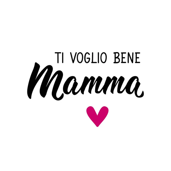 Μετάφραση Από Ιταλικά Αγαπώ Μαμά Γράμματα Εικόνα Μελανιού Σύγχρονη Καλλιγραφία — Διανυσματικό Αρχείο