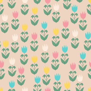 Çiçekli kusursuz dekoratif zarif desen. Tekstil, kumaş, kapak, duvar kağıtları, baskı, hediye paketi, dekupaj, hatıra defteri, yorgan. Moda kumaşı için. Retro biçimlendirmesi.