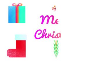 Mutlu Noeller tebrik kartı. Canlandırılmış resimleme.