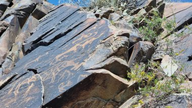 Doğanın güzel manzarası. Taş ve taş..