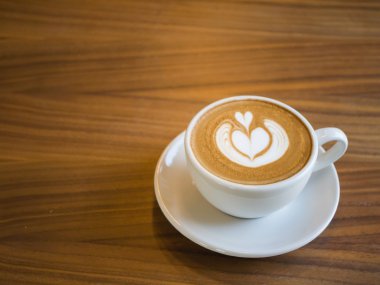 sıcak kahve latte leke Kupası, arka plan kavramı ile