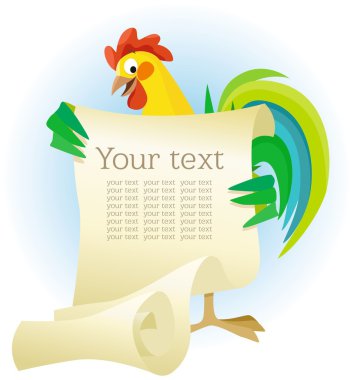 sevimli çizgi horoz