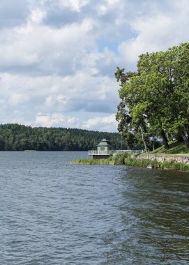 Kuzey İsveç 'te bir göl manzarası