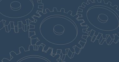 Planlı Vites Arkaplanı. Mühendislik, Süreç ve Sistem Konsepti. 3d oluşturma