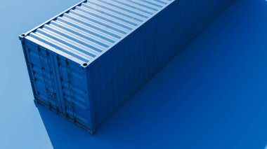 Konteynır Lojistik Ticaret Kopyalama Alanı. 3d oluşturma