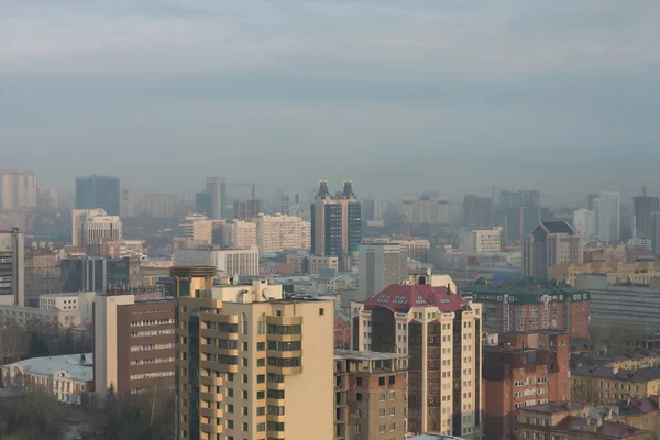 The center of Novosibirsk. View from above. — Stock Photo, Image