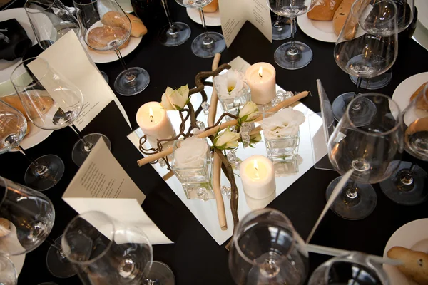 Tabel voor een receptie — Stockfoto