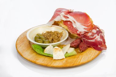 Meze beyaz arka plan üzerinde