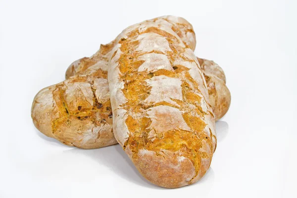 Pão sobre fundo branco — Fotografia de Stock