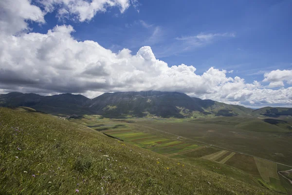 Krajobraz z zwykły Castelluccio, we Włoszech — Zdjęcie stockowe