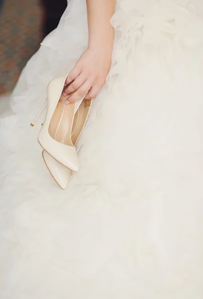 Belle scarpe da sposa — Foto Stock