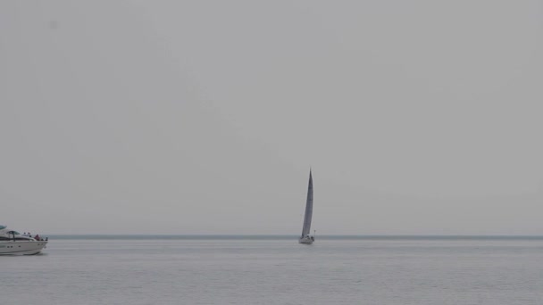 游艇。帆船运动。游艇 — 图库视频影像
