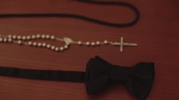 Accesorios del novio — Vídeo de stock