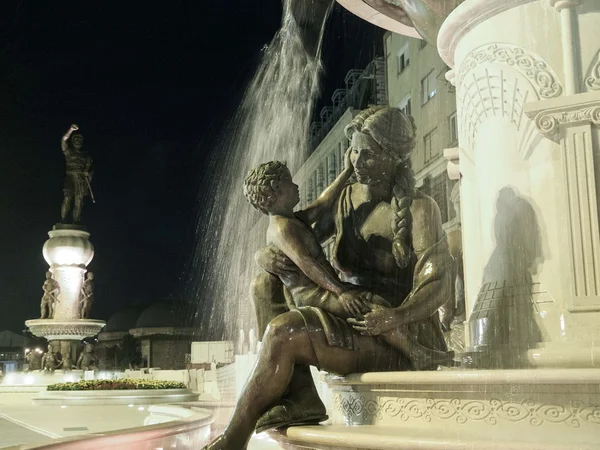 Fountain in Skopje — Stock Photo, Image