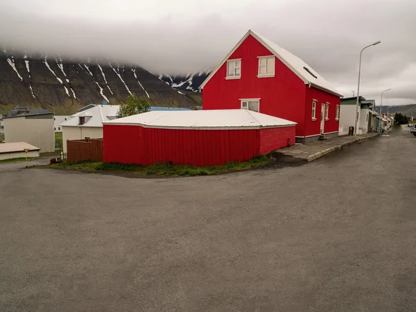 Casa Roja Isafjordur Islandia —  Fotos de Stock