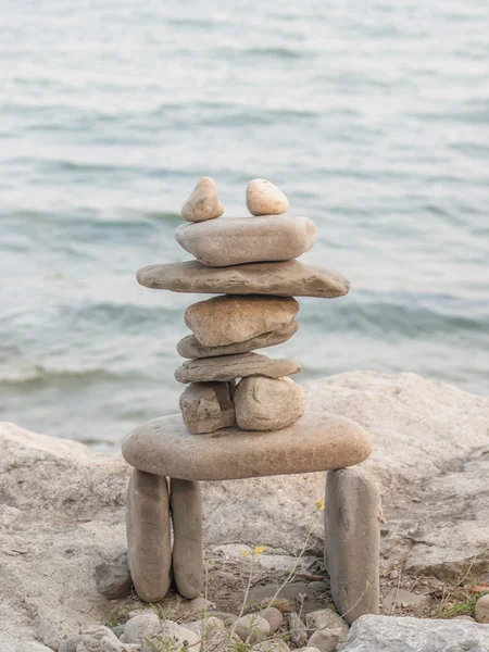 Rock Pile at Lake — Stock Photo, Image