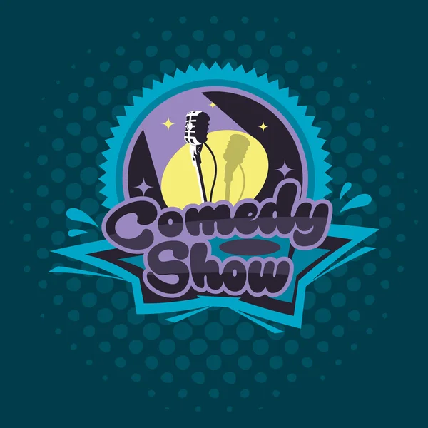 Comedy Show Concept. Emblem Template. — Stock Vector