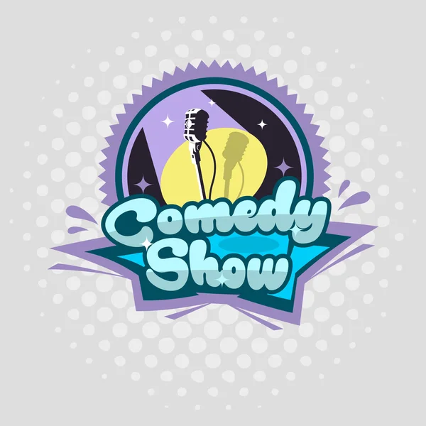 Comedy Show Concept. Plantilla de emblema . — Vector de stock