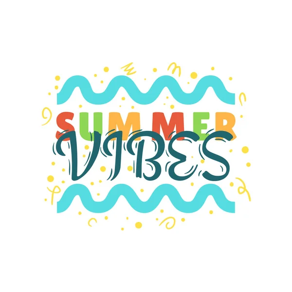 Verano verano temática ilustración diseño tipográfico sobre un fondo blanco. Vector De Stock