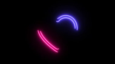 Neon etkisi olan bir kalp şekli çizer.