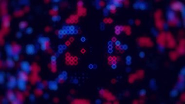 Koyu arkaplanda mavi ve kırmızı yanıp sönen noktalar.. 