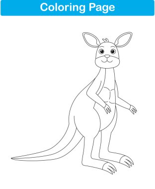 Komik çizgi film hayvanları. Boyama sayfaları. Vektör illüstrasyonu