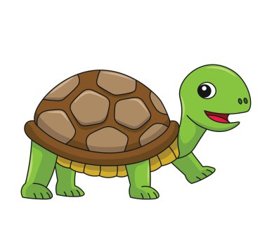 Sevimli hayvan çizgi filmi. Düz vektör çizimi. Vahşi yaşam hayvanları. Beyaz arka planda sevimli bir hayvan.